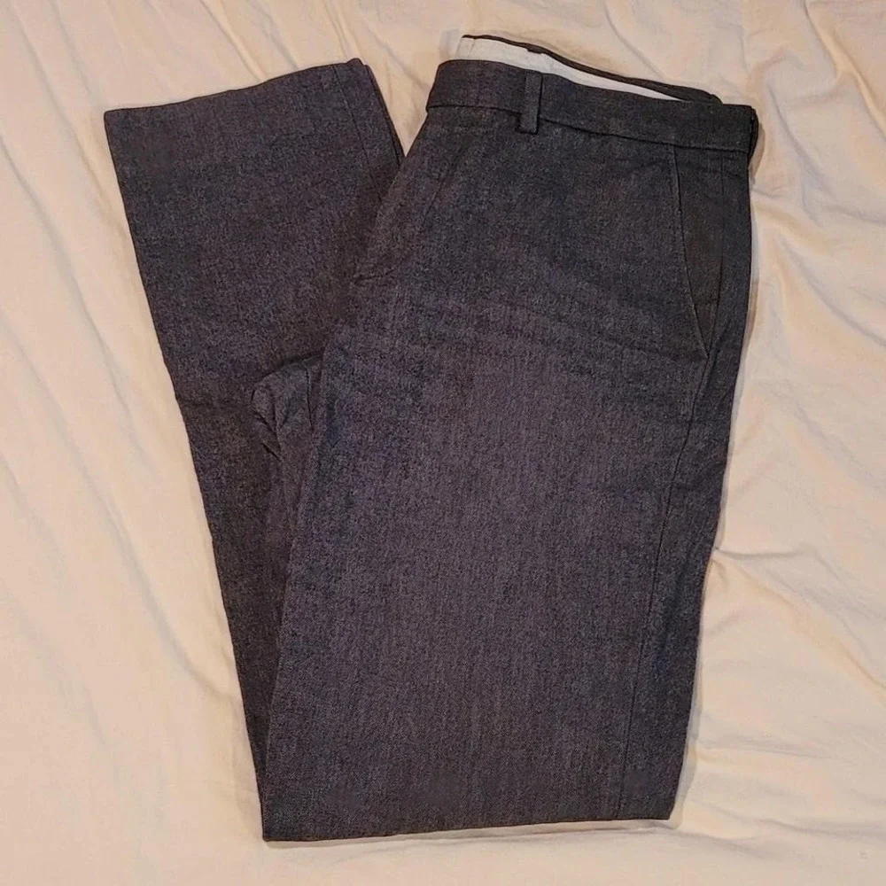 J.Crew Bowery‎ Slim Fit Cotton Dress Pants Men's Trousers, Size 32x34, Gray